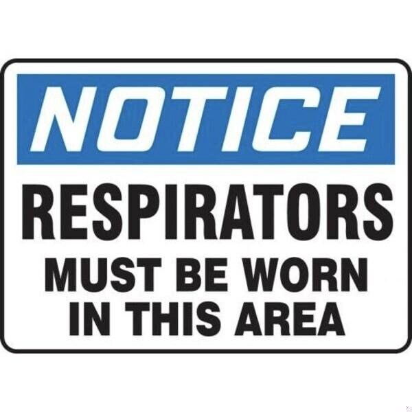 Accuform OSHA NOTICE SAFETY SIGN RESPIRATORS MPPE843XV MPPE843XV - main